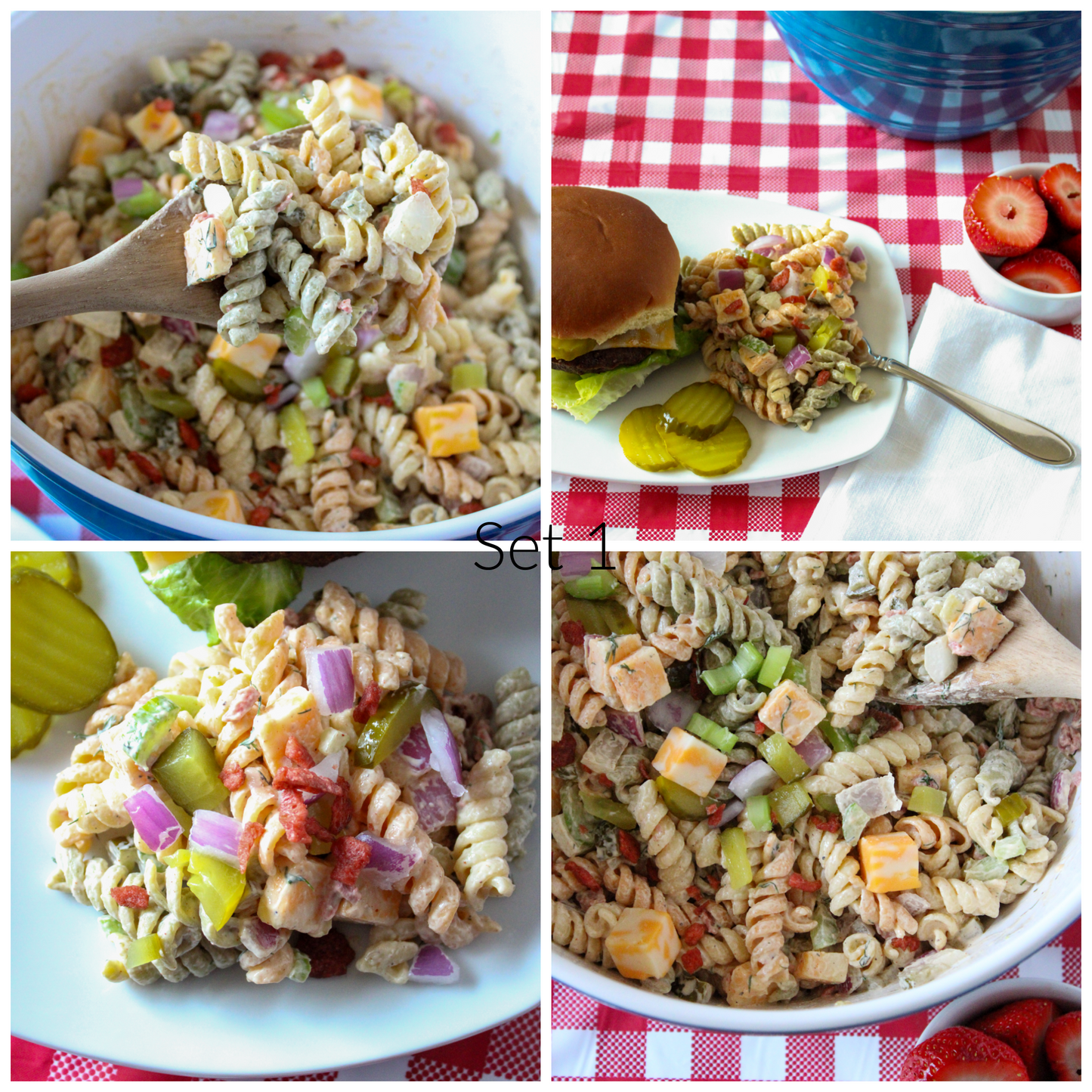 Crunchy Dill Pickle Pasta Salad Set 1 of 5