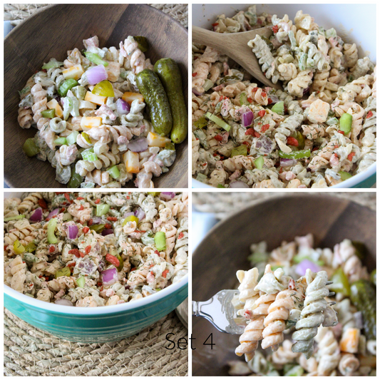 Crunchy Dill Pickle Pasta Salad Set 4 of 5