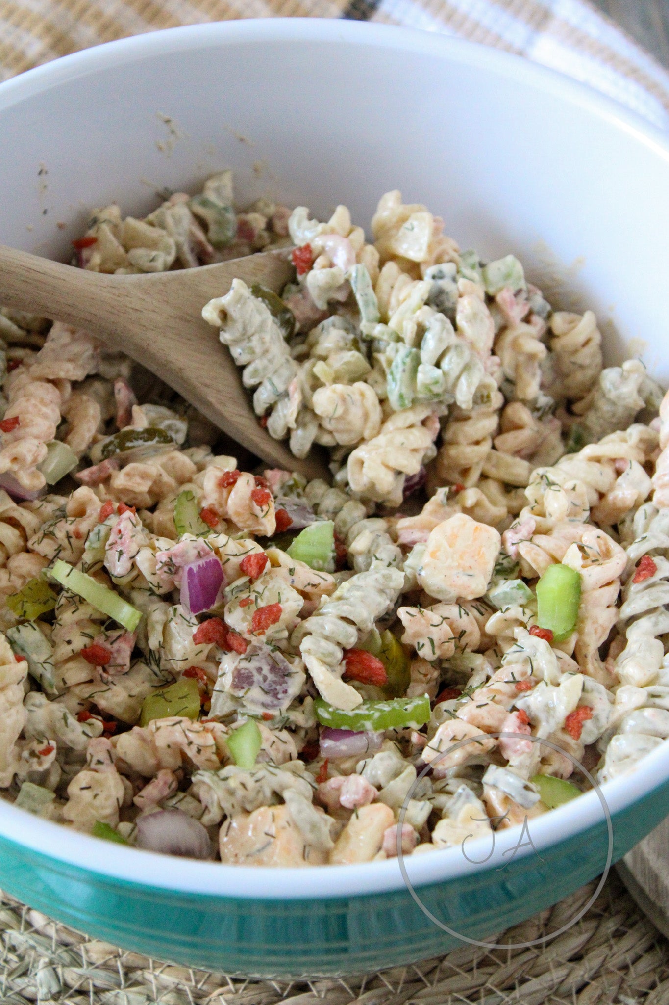 Crunchy Dill Pickle Pasta Salad Set 4 of 5