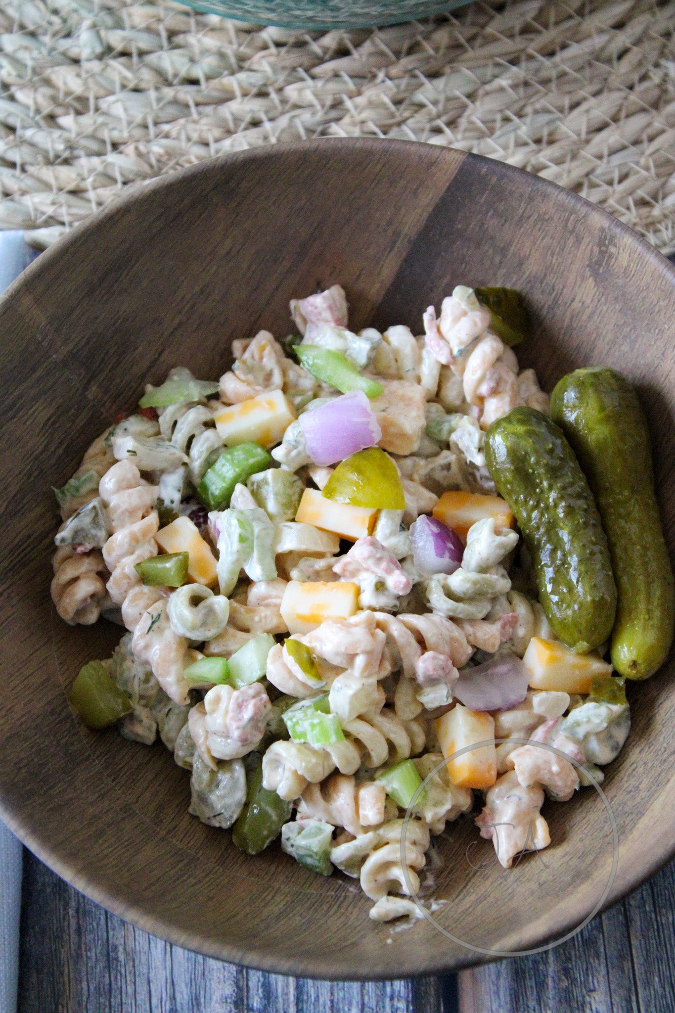 Crunchy Dill Pickle Pasta Salad Set 4 of 5