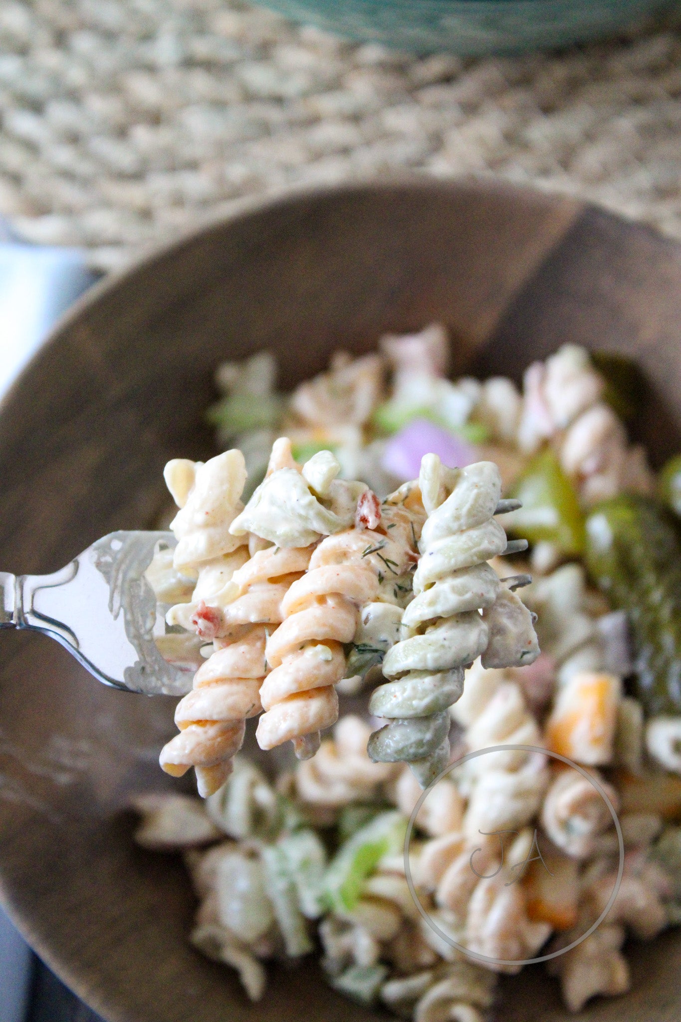 Crunchy Dill Pickle Pasta Salad Set 4 of 5