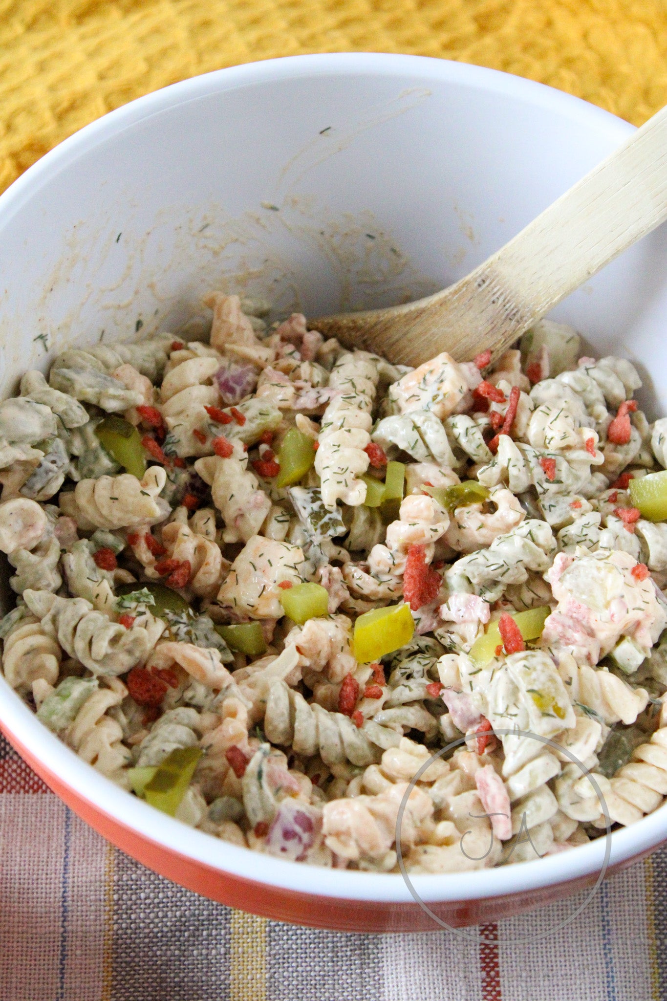 Crunchy Dill Pickle Pasta Salad Set 5 of 5