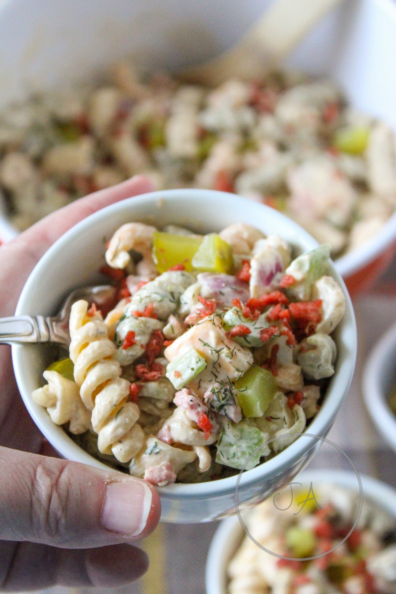 Crunchy Dill Pickle Pasta Salad Set 5 of 5