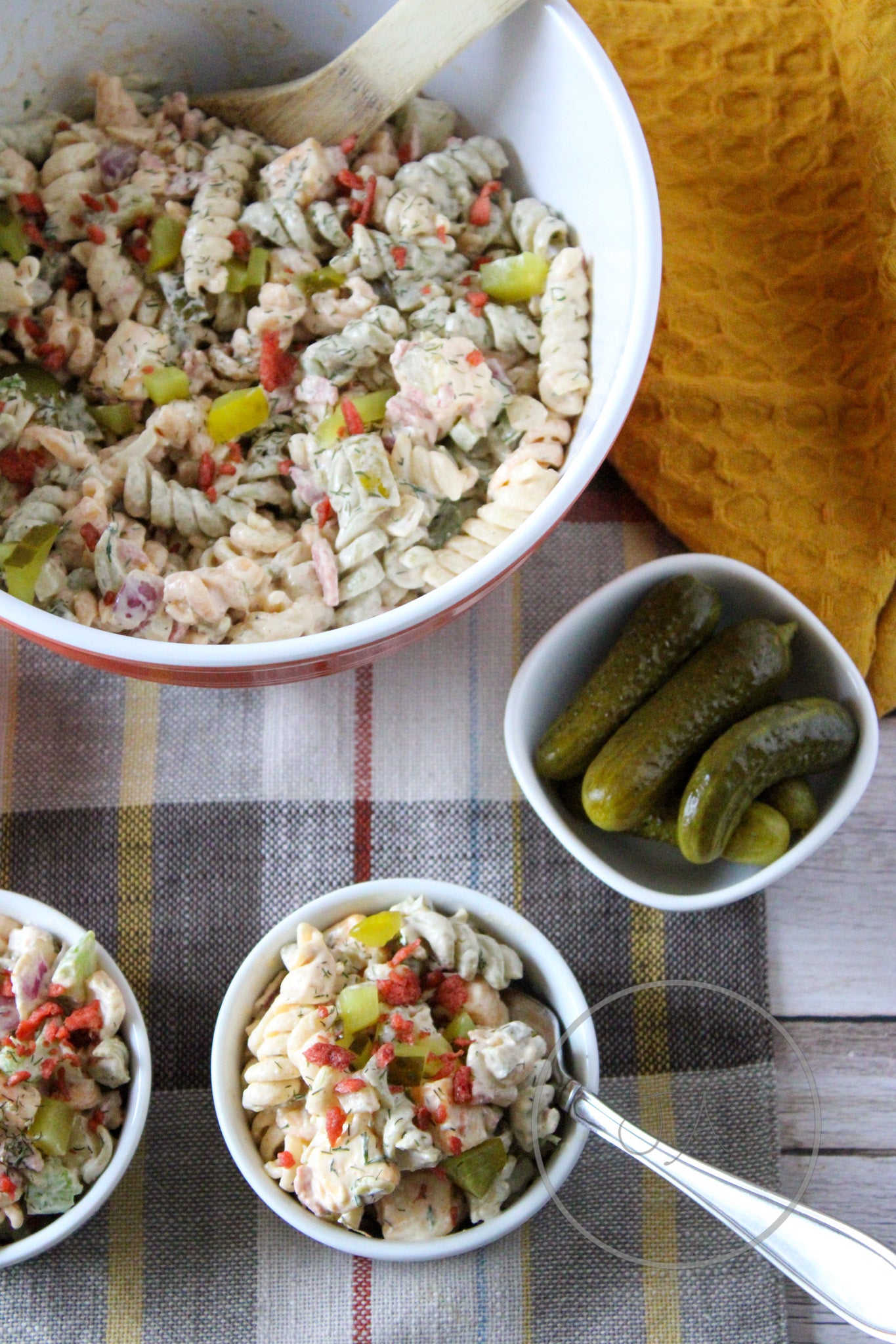 Crunchy Dill Pickle Pasta Salad Set 5 of 5