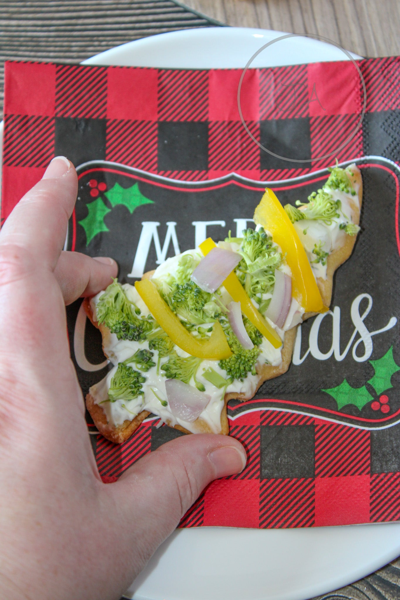 Christmas Veggie Pizza Cutouts Set 3 of 5