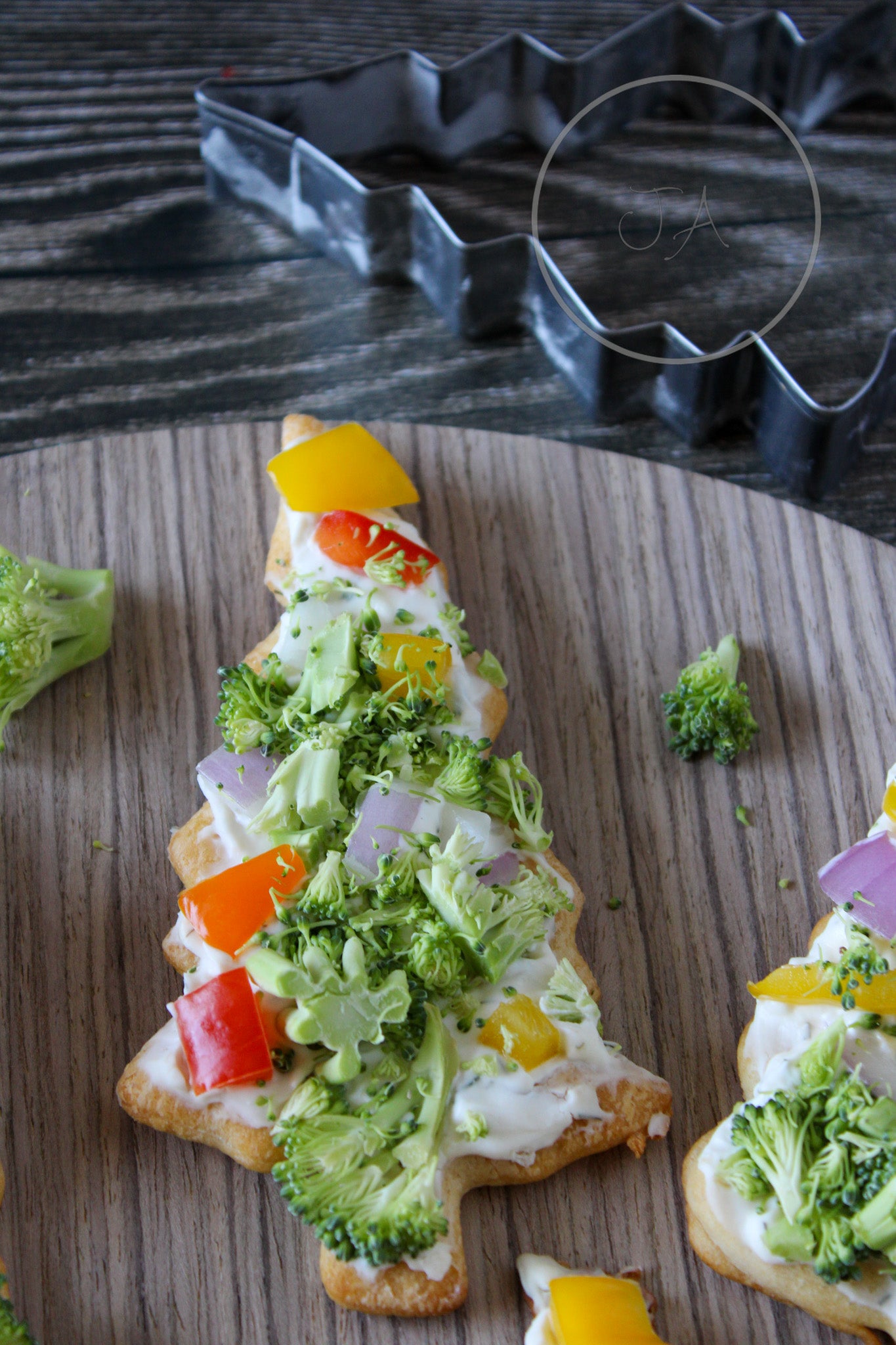 Christmas Veggie Pizza Cutouts Set 3 of 5